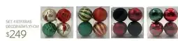 Soriana Híper Set 4 esferas decoradas 10 cm oferta