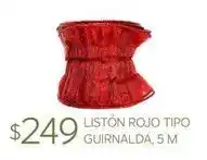 Soriana Híper Listón rojo tipo guirnalda oferta