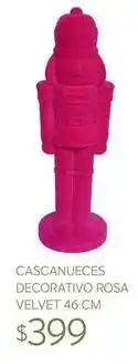 Soriana Híper Velvet - cascanueces decorativo rosa velvet 46 cm oferta