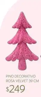 Soriana Híper Velvet - pino decorativo rosa 39 cm oferta