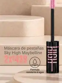 Soriana Híper Maybelline - máscara de pestañas sky high oferta