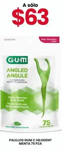Farmapronto Palillos gum c hilodent menta 75 pza oferta