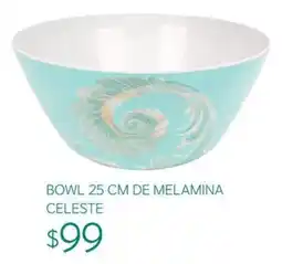 Soriana Súper BOWL 25 CM DE MELAMINA CELESTE oferta