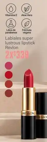 Soriana Híper Revlon - labiales super lustrous lipstick oferta