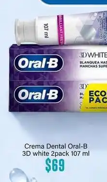 Soriana Híper Oral b - crema dental 3d white oferta