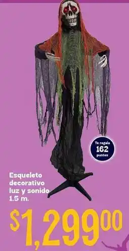 Soriana Híper Luz - esqueleto decorativo luz y sonido oferta