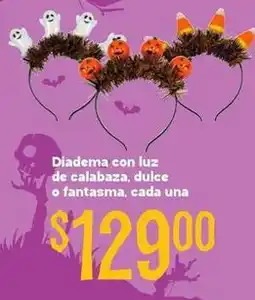 Soriana Híper Luz - diadema con luz de calabaza, dulce o fantasma oferta