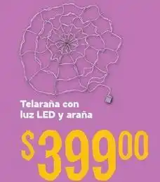 Soriana Híper Luz - telaraña con luz led y araña oferta