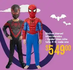 Soriana Híper Marvel - disguise miles morales / spider-man child costume oferta