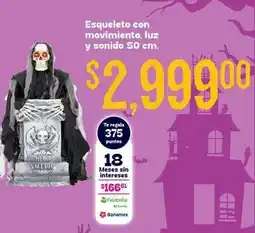 Soriana Híper Luz - esqueleto con movimiento, luz y sonido 50 cm oferta