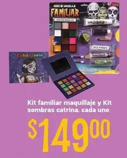Soriana Híper Kit familiar maquillaje y kit sombras catrina oferta