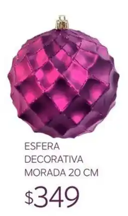 Soriana Súper esfera decorativa morada oferta