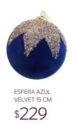Soriana Súper ESFERA AZUL VELVET oferta