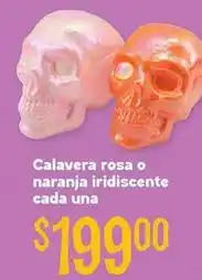 Soriana Híper Una - calavera iridiscente oferta