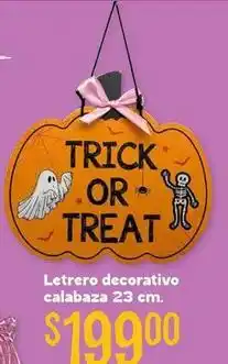 Soriana Híper Letrero decorativo calabaza oferta