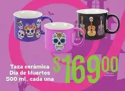 Soriana Híper Una - taza cerámica día de muertos oferta