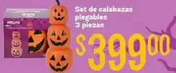 Soriana Híper Set de calabazas plegables oferta
