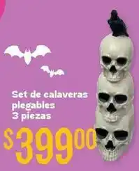 Soriana Híper Set de calaveras plegables oferta