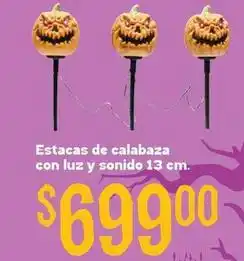 Soriana Híper Luz - estacas de calabaza con luz y sonido oferta