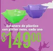 Soriana Híper Botonero de plástico con glitter neón oferta
