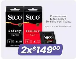 Soriana Híper Sico - preservativos safety o sensitive oferta