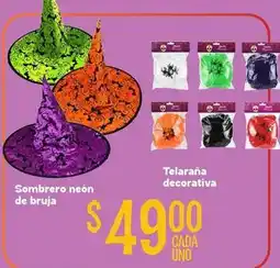 Soriana Híper Sombrero neón de bruja oferta