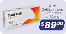 Soriana Híper Cetirizina con 20 tabletas de 10 mg oferta