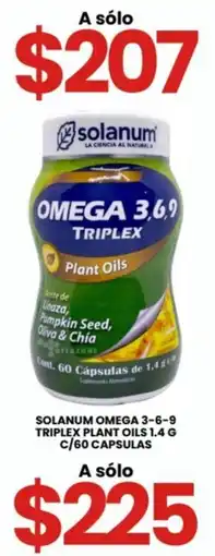 Farmapronto solanum omega 3-6-9 triplex plant oils oferta