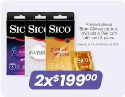 Soriana Híper Sico - preservativos climax mutuo, invisible o piel oferta