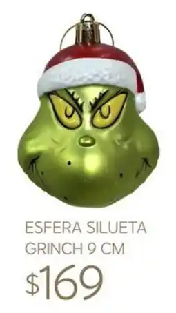 Soriana Súper Esfera Silueta Grinch oferta