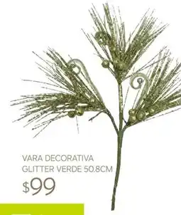 Soriana Súper Vara Decorativa Glitter Verde oferta