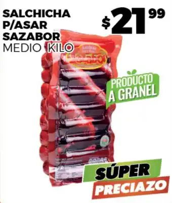 Sazabor salchicha p/asar medio kilo