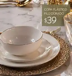 Soriana Súper Copa Plástico Filo Dorado oferta