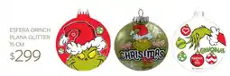 Soriana Súper Esfera Grinch Plana Glitter oferta