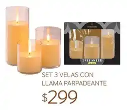 Soriana Súper Set 3 Velas Con Llama Parpadeante oferta