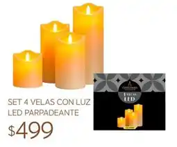 Soriana Súper Set 4 Velas Con Luz Led Parpadeante oferta