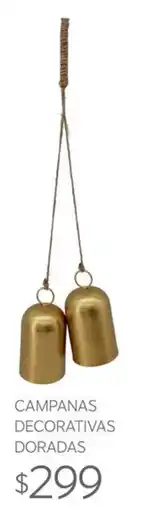 Soriana Súper Campanas Decorativas Doradas oferta
