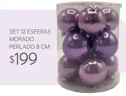Soriana Súper Set 12 Esferas Morado Perlado oferta