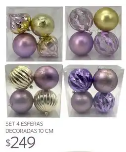 Soriana Súper Set 4 Esferas Decoradas oferta
