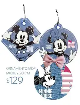 Soriana Súper Ornamento MDF Mickey Minnie Mouse oferta