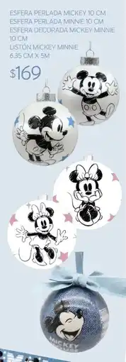 Soriana Súper esfera perlada mickey esfera perlada minnie esfera decorada mickey minnie listón mickey minnie oferta