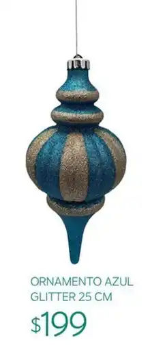 Soriana Súper Ornamento Azul Glitter oferta
