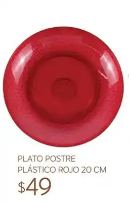 Soriana Súper plato postre plastico rojo oferta
