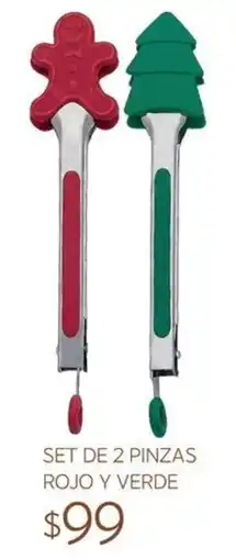 Soriana Súper Set de 2 pinzas rojo y verde oferta
