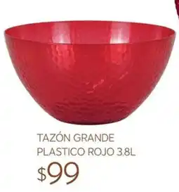 Soriana Súper Tazón Grande Plastico Rojo oferta