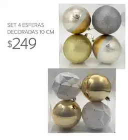 Soriana Súper set 4 esferas decoradas oferta