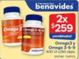 Farmacias Benavides formadas benavides Omega3 y Omega 3-6-9 oferta