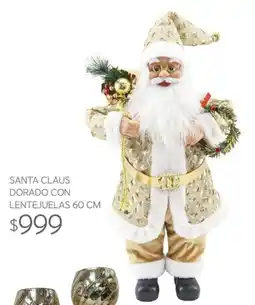 Soriana Súper Santa Claus Dorado Con Lentejuelas oferta
