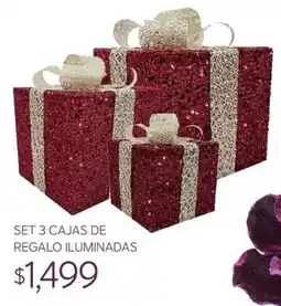 Soriana Súper Set 3 Cajas de Regalo Iluminadas oferta