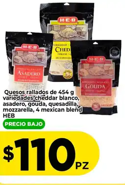 HEB HEB quesos rallados oferta